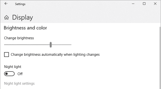 تنظیم روشنایی نمایشگر در ویندوز 10
